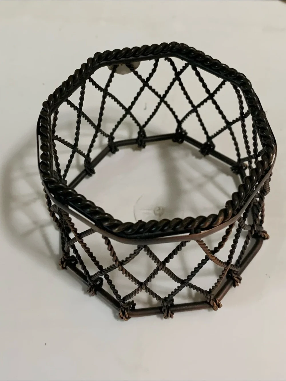 PARTYLITE Home Scentiments Small Metal Basket Candle Holder P7047 NEW in Box - Picture 3 of 7